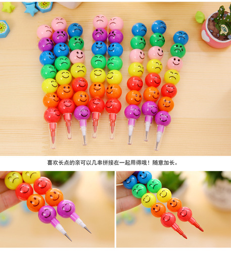 d22 Candied Haws Pencil Seven Sections Crayons Seven Sections Students learn cartoon creative pencils