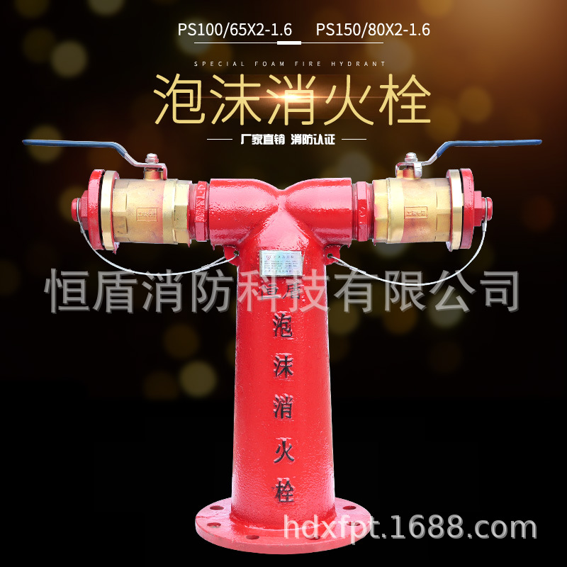 恒盾消防 泡沫消火栓系列PS100/65X2-1.6  PS150/80X2-1.6消防箱