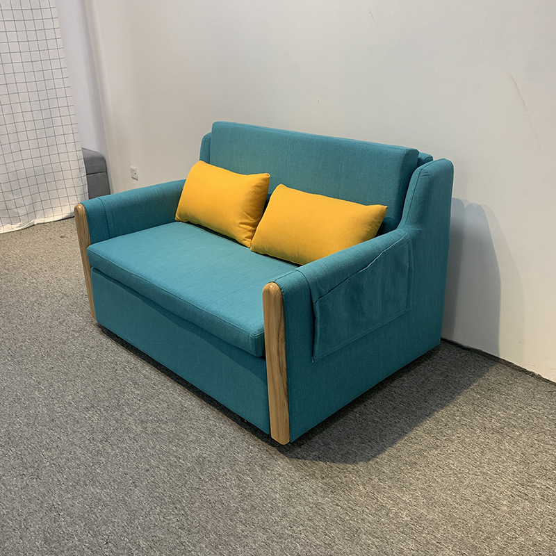 Sofá cama de tela plegable push-and - pull sit-and - sleep multifuncional sala de estar dormitorio estudio sofá doble