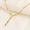 Fashionable metal golden necklace, European style, simple and elegant design, gold and silver, wholesale