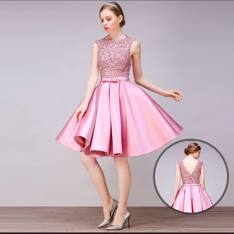 Spring short wedding dress