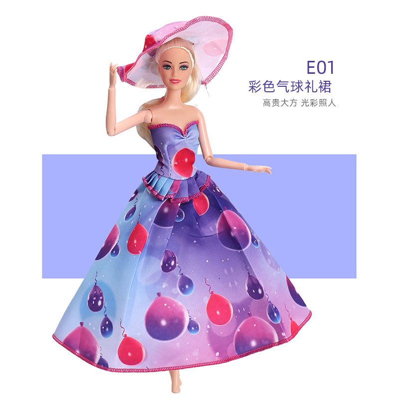 Doll for dressing up, toy with accessories, long evening dress, set, 30 cm 3