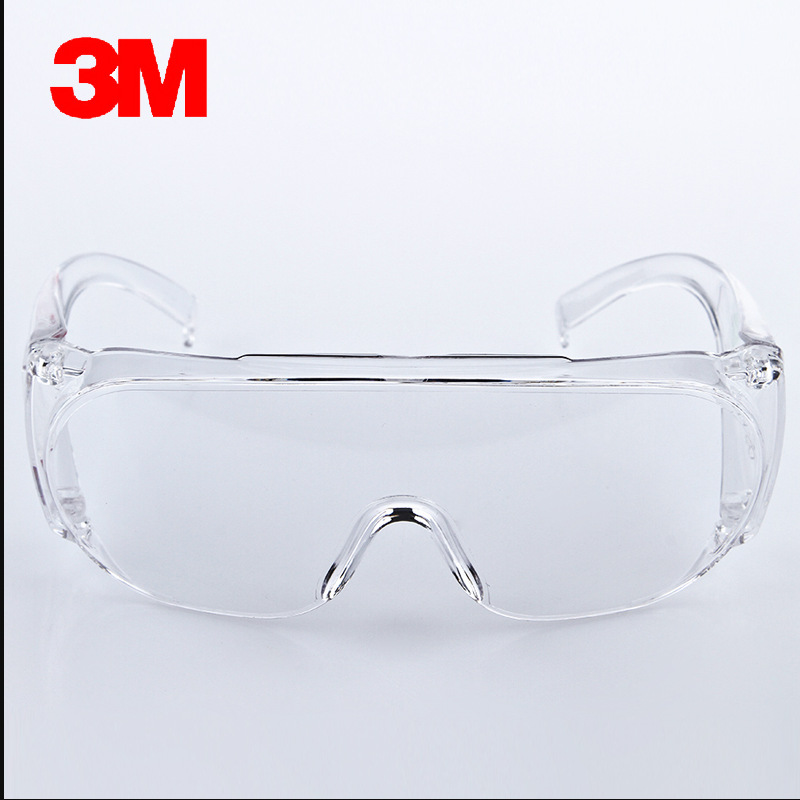 3M1611HC visitantes gafas lente plana a prueba de UV anti-arañazos ala lateral de ventilación anti-Splash anti-polvo