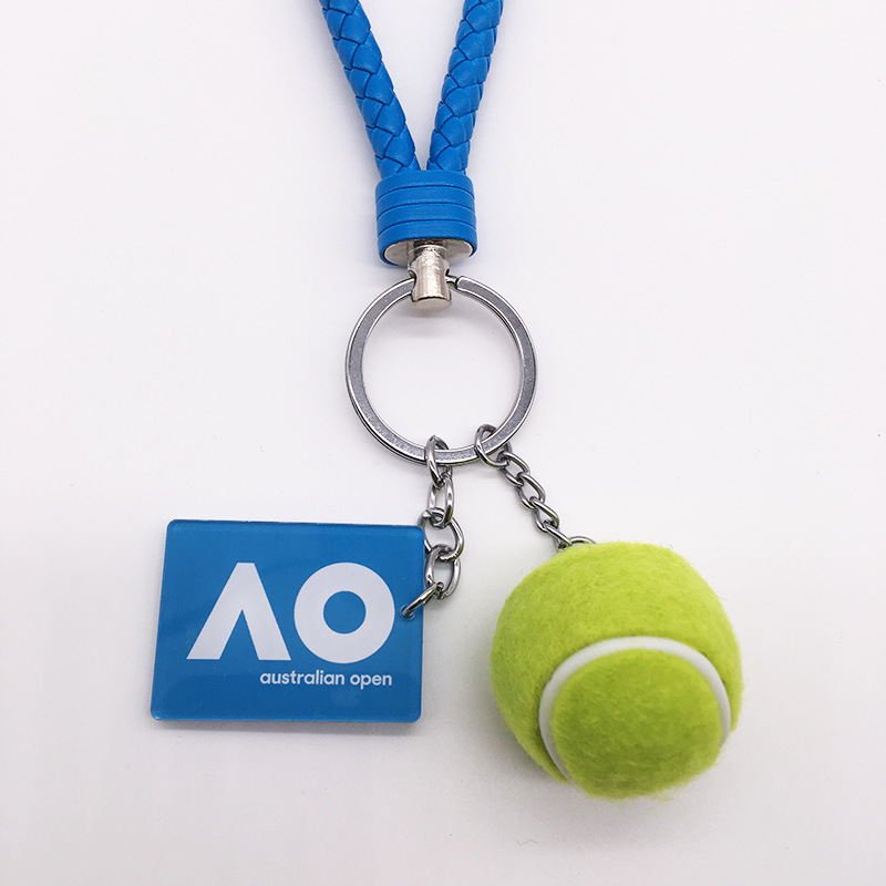 澳大利亞網球公開賽澳網AO 網球鑰匙扣鑰匙鏈背/書包挂飾繩挂件