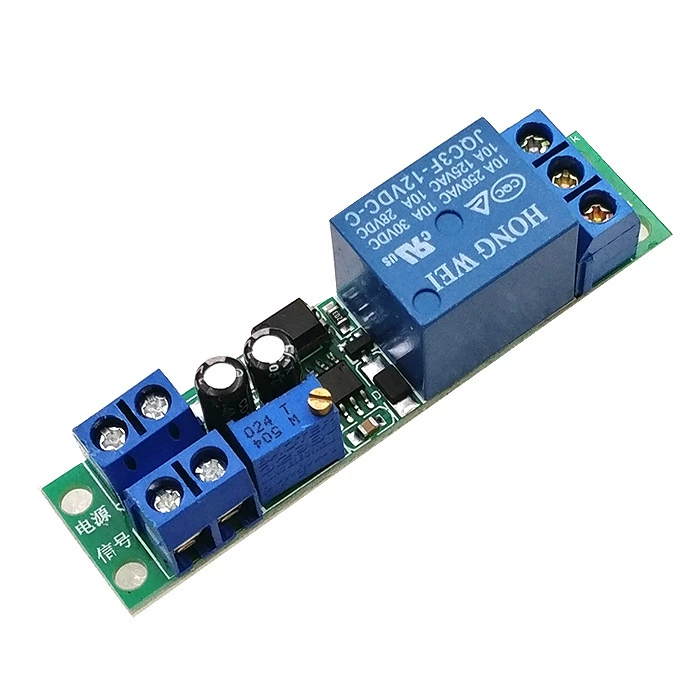 The 12V delay relay module car starts the delay switch with optocoupled coupling signal trigger time can be adjusted