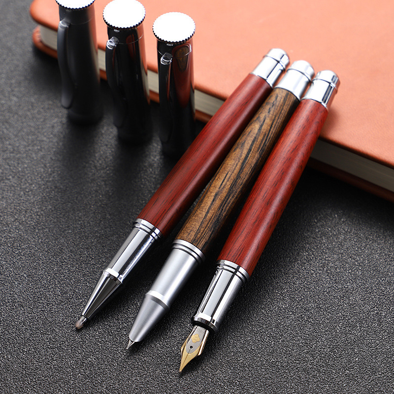 According to people 886 high-grade solid wood Pen Baozhu pen business affairs to work in an office write Sandalwood Signature pen customized LOGO