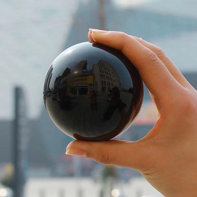 Natural Obsidian Crystal Ball Ornaments Rough Polished Black Crystal Ball With Strong Energy Home Furnishing Ornaments