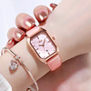 Fashionable trend swiss watch, belt for leisure, quartz waterproof calendar, simple and elegant design