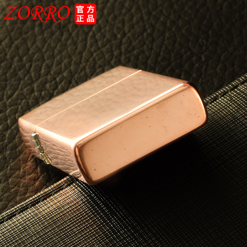 Zorro kerosene lighter copper light plate white steel movement copper movement retro old-fashioned grinding wheel lighter wholesale