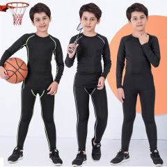Children's fitness clothing, children's training suits, elastic sports, quick-drying clothes, tight running, basketball base training suits, wholesale