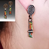 Retro spiral, bronze earrings, European style, boho style