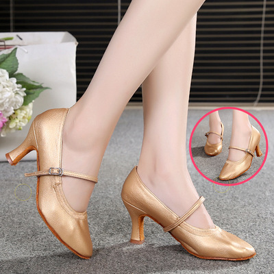 Modern dance shoes female adult high heel soft sole Latin dance shoes women dance shoes heel dance shoes