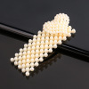 Hair accessory with bow, cute hairgrip from pearl, no hair damage, Korean style, simple and elegant design