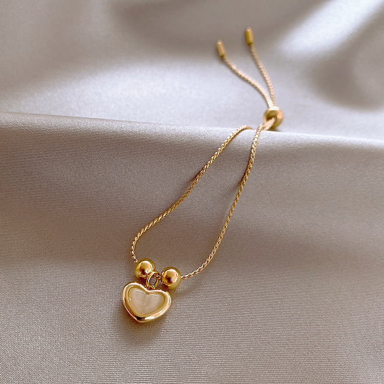 Classic Style Heart Shape Copper Plating Gold Plated Bracelets display picture 4