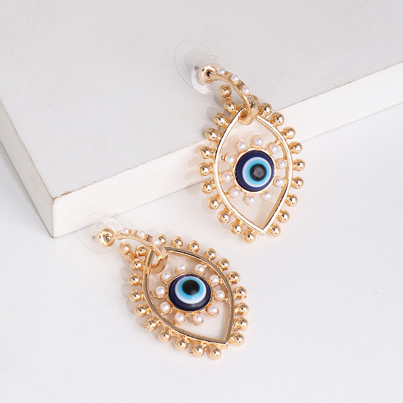 New Fashion Devil&#39;s Eye Necklace Earrings Wholesale Nihaojewelry display picture 8