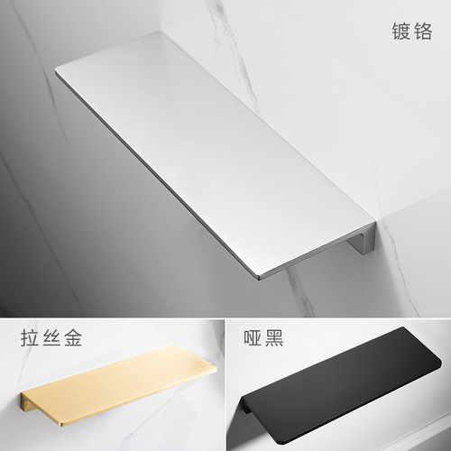 Brass brushed bathroom storage rack bathroom corner rack wall hanging storage rack mirror front partition rectangular storage rack