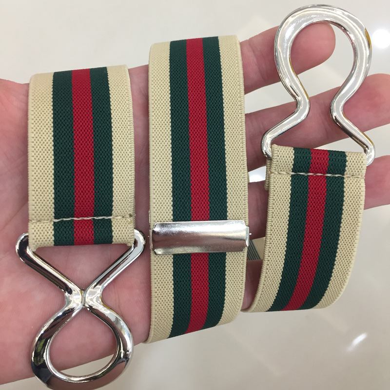 Beige and red stripes