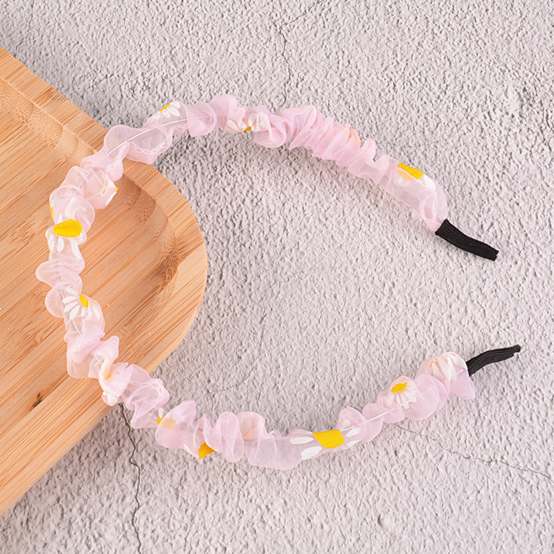 Korean New Pure Color Daisy Hair Band display picture 5