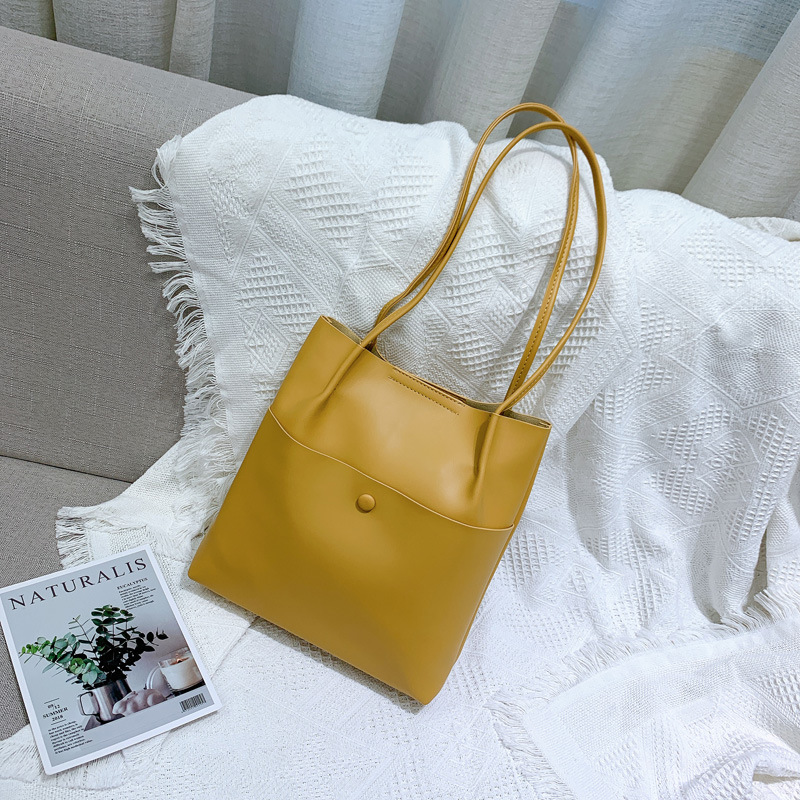 Commuter Mother Tote Large Capacity Girl Instagram Women's 2024 New Simple and Versatile Shoulder Bag_voghion.com