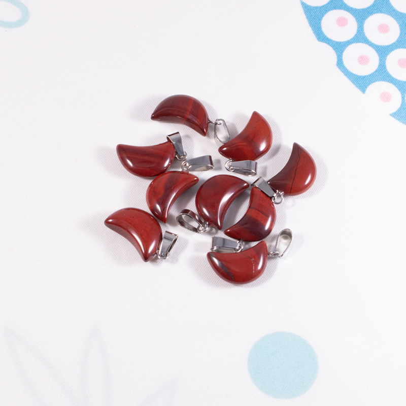 Fábrica al por mayor natural Rosa piedra Luna COLLAR COLGANTE DIY joyería haciendo pendientes accesorios de la joyería en stock