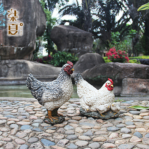 Cross-border Garden Export Farm Chicken Resin Ornament Realistic Animal Chicken Duck Decoration Courtyard Landscape Outdoor Garden