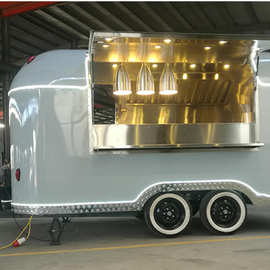 厂家直供 餐车图片 早餐保温车 牵引拖挂式餐车
