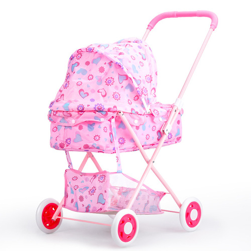 Cross-border large toy stroller baby thickened stroller with doll play house toys girls children's kindergarten