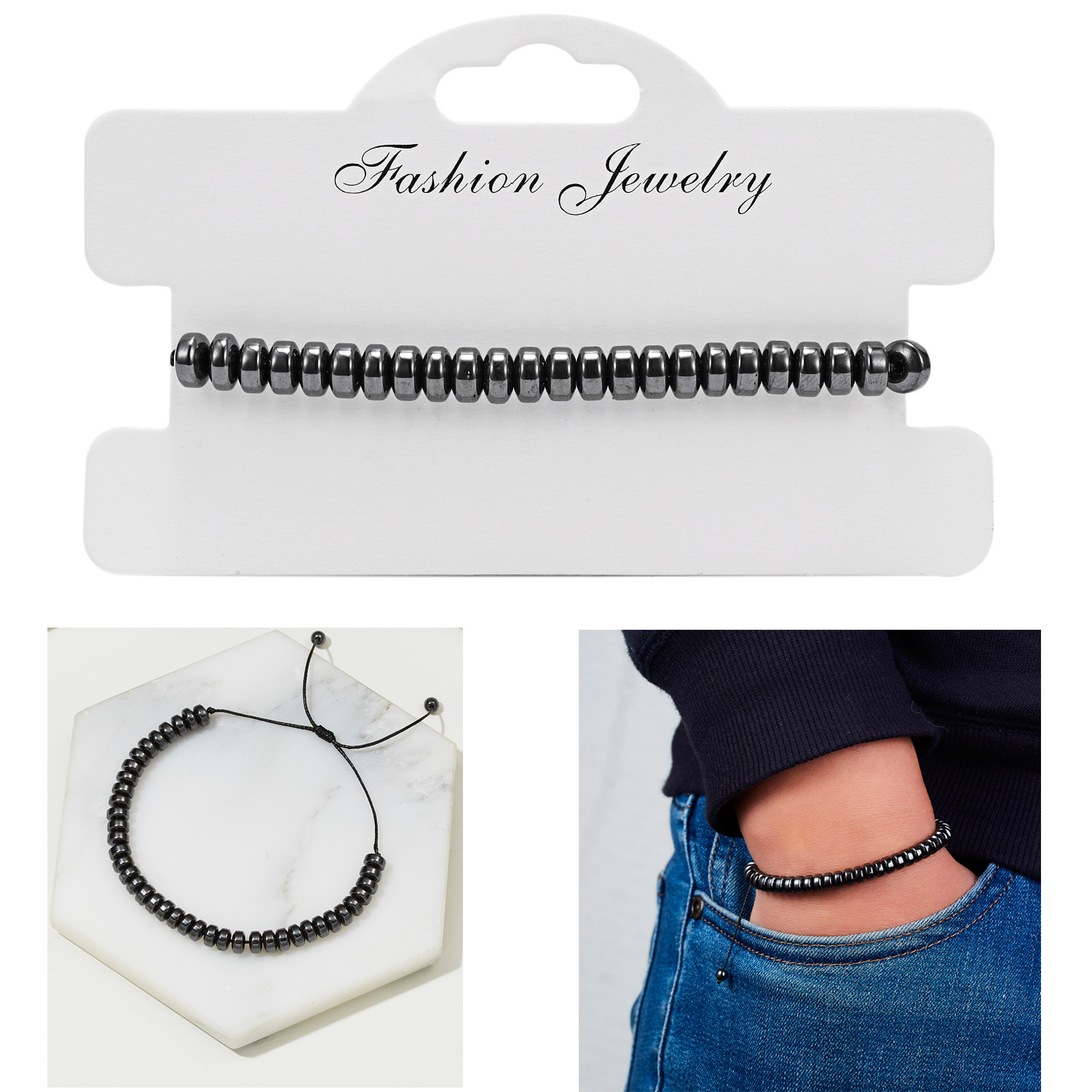 Simple Style Geometric rope Handmade Menu0027S Bracelets 1 Piece