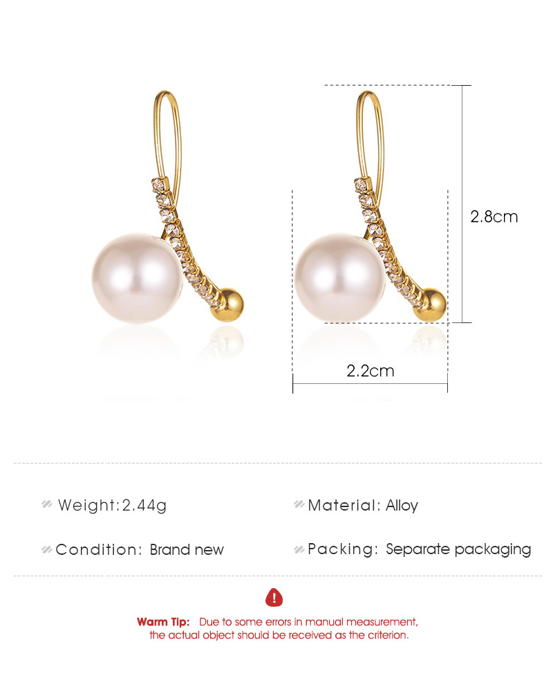 Außenhandel Neue Stil Ohrringe Ohrringe Europäische Und Amerikanische Temperament Perlen Kreuz Ohrringe Damen Süße Und Vielseitige Diamant Perlen Ohrringe display picture 1