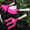 Children's small soil shovel handle iron shovel gardening tool three -piece dug children's beach shovel rake flower small shovel rake