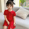 Overall, tights, dress, summer clothing, Korean style, for 3-8 years old