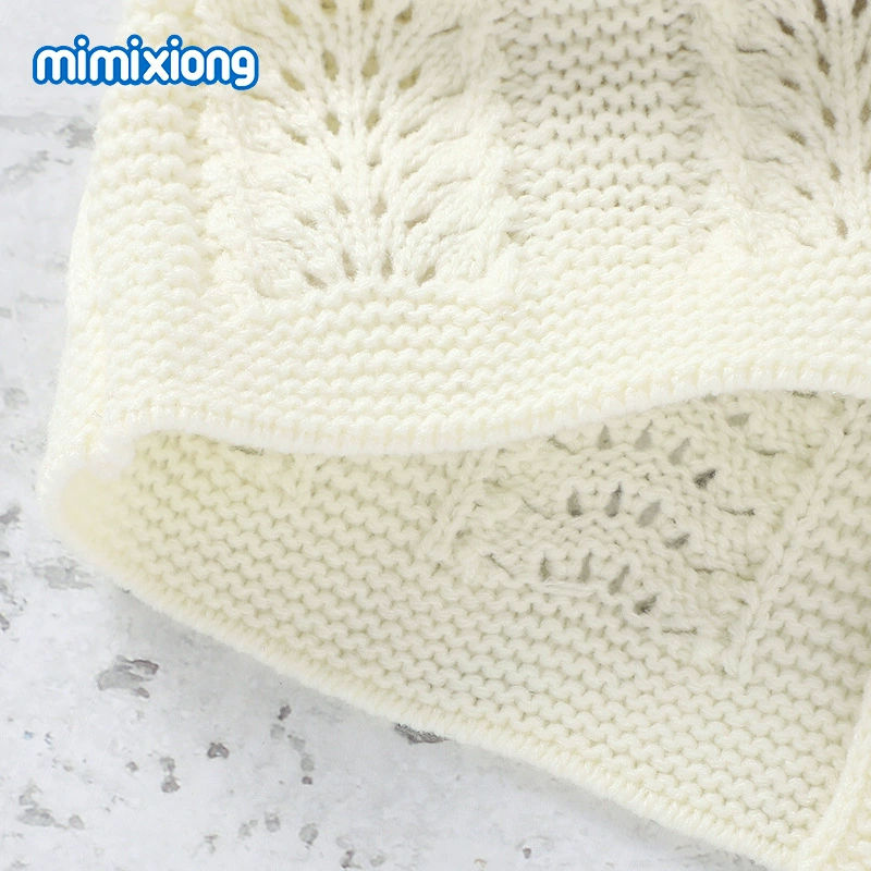 Брендовая осенняя детская трехмерная цветная вязаная куртка с цветком