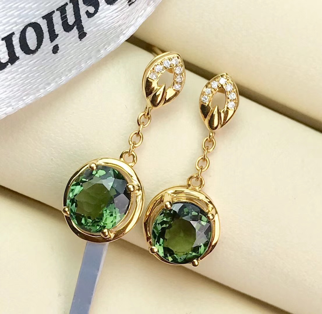 Elegant tourmaline earrings