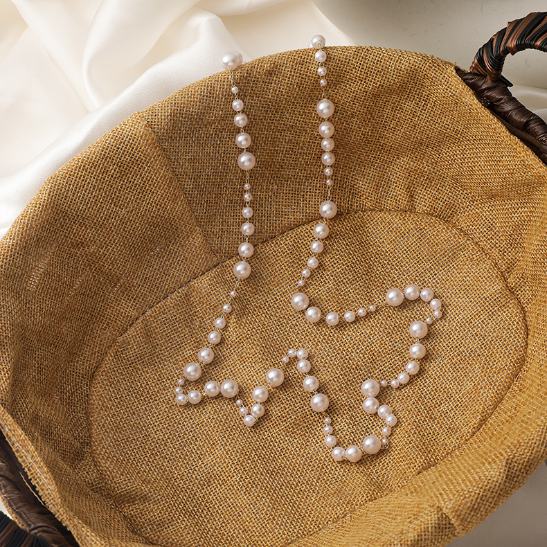 Korean  Retro Pearl Crystal Beaded Necklace display picture 4