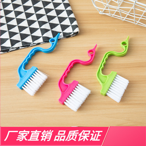Door and window groove cleaning brush with dustpan window gap brush dust brush cleaning window groove small brush cleaning set