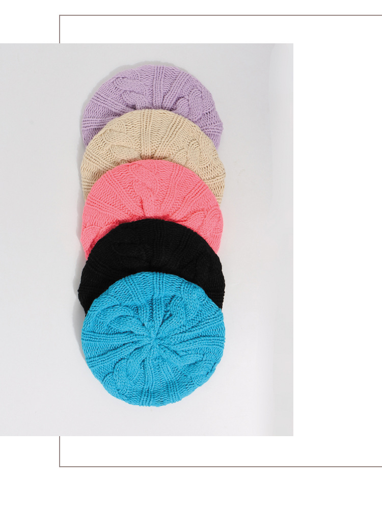 Children's Wool Candy Color Beret display picture 3