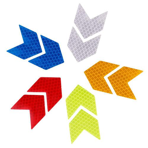 Car arrow car sticker warning reflective sticker crystal color grid guide mark electric vehicle motorcycle decoration modified body sticker