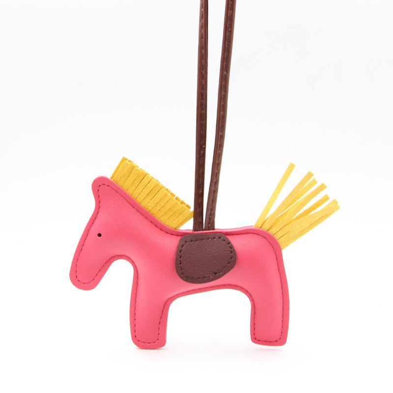 XG网红创意独角兽包包挂件PU皮小马挂件汽车挂件配饰小马服装配件