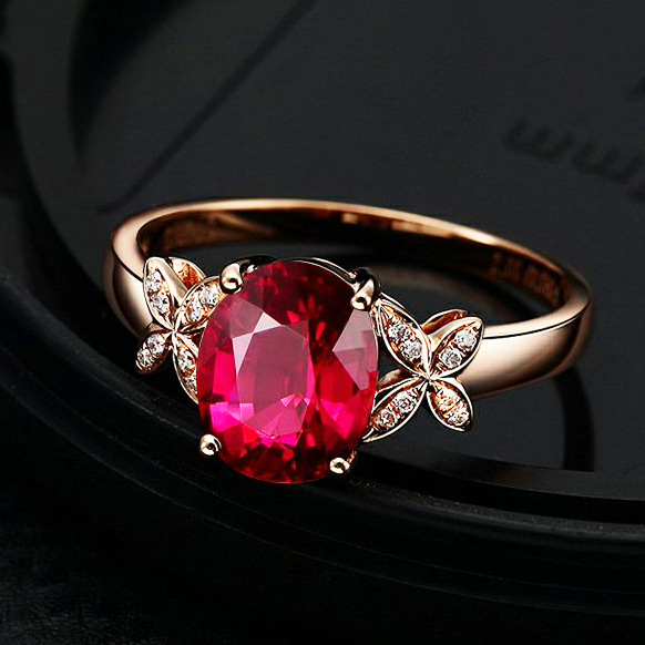 Elegant stone inlay with zircon