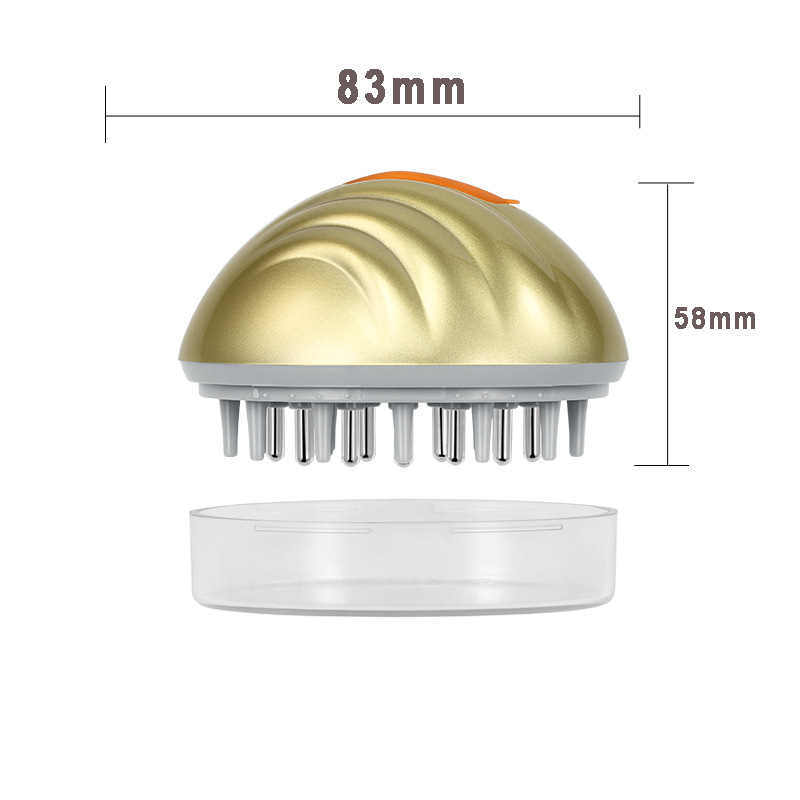 頭皮上藥器批發金色頭皮上藥美發梳頭皮清潔按摩發刷工廠批發