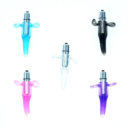 5-color finger vibrating sleeve, handheld G-spot vibrating small tongue, vaginal tongue masturbation device, adult sex toy