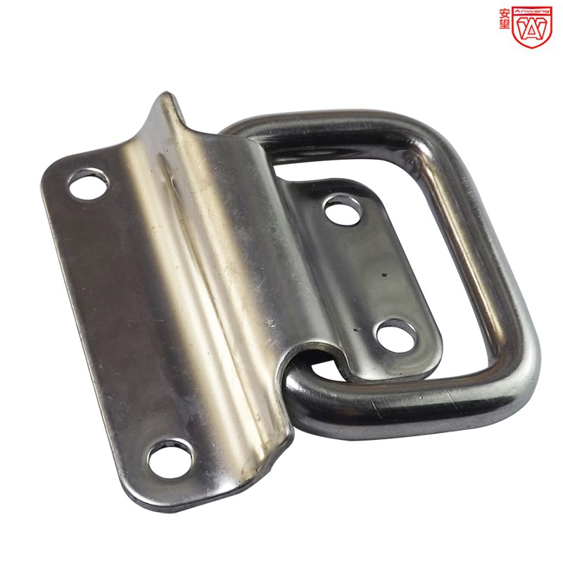 Pequeño mango de acero inoxidable 304 puerta de madera cajón caja de hierro mango de caja de herramientas anillo de caja mango plegable móvil