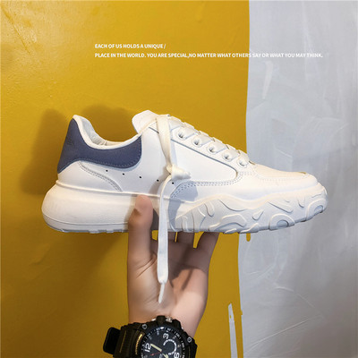 麦昆2020秋季新款chic小白鞋子男韩版潮流百搭白色板鞋厚底休闲鞋|ru