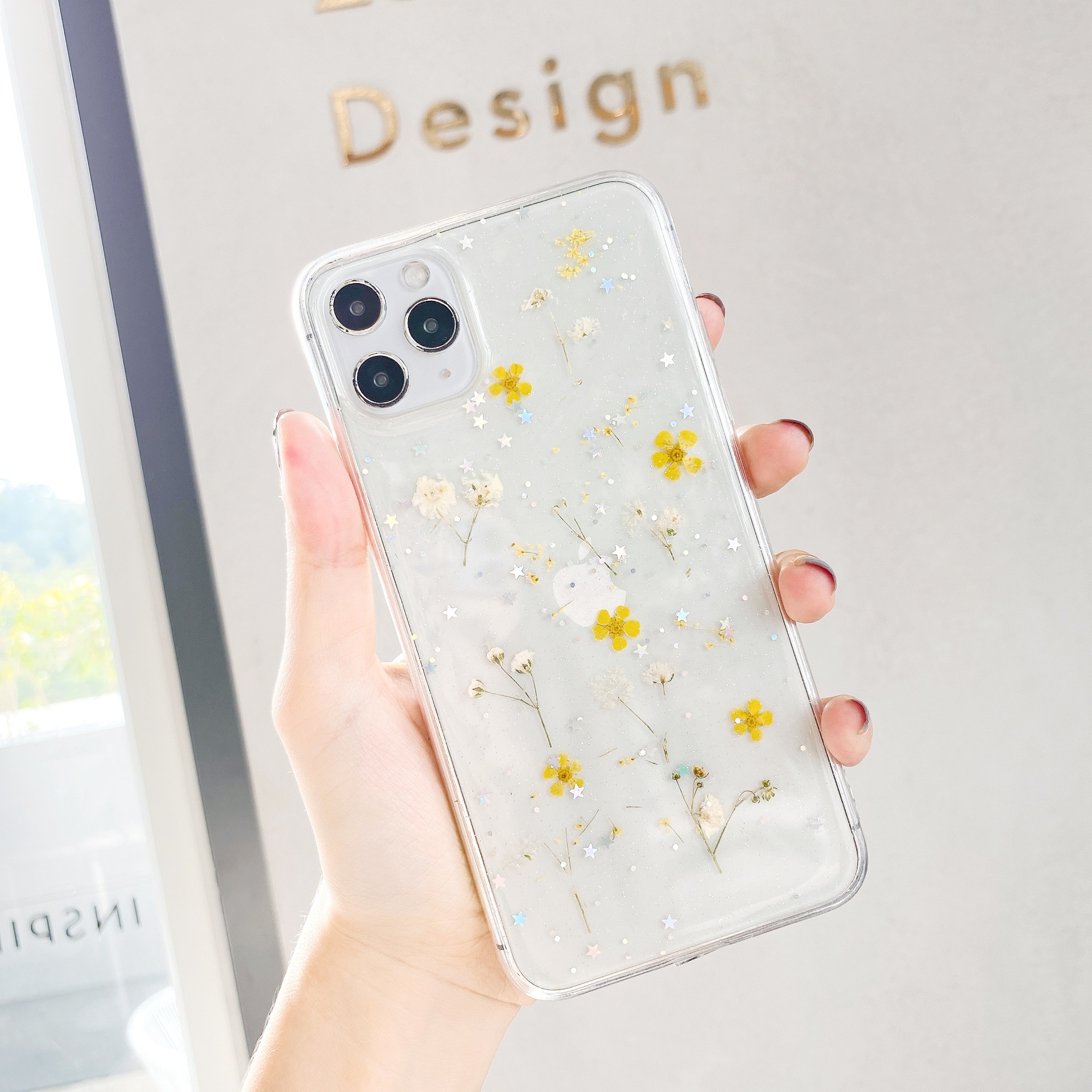 Petit Étui De Téléphone Floral Pour Iphone 11 Étui De Téléphone Huawei P40 Pro Epoxy Nouvelle Vraie Fleur Manchon De Protection En Gros Nihaojewelry display picture 6