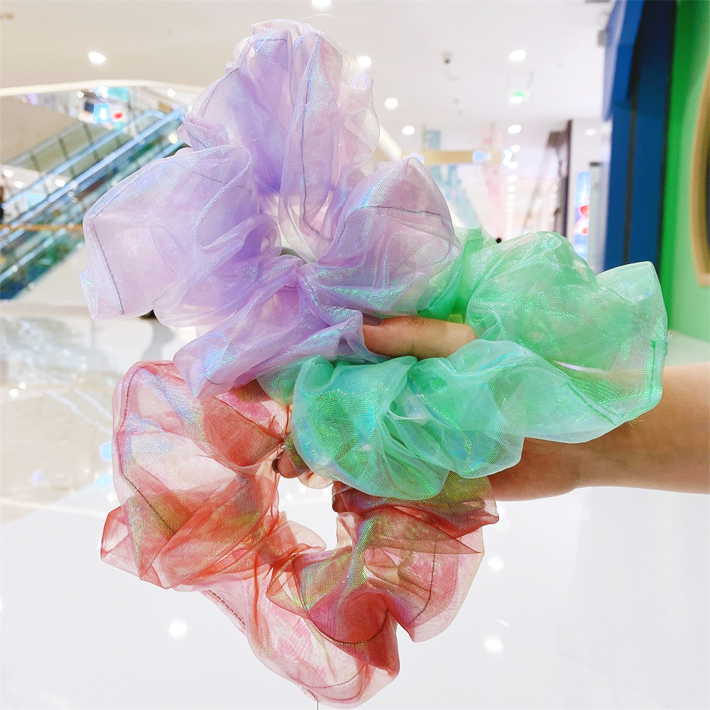 Fashion Gradient Mesh Hair Scrunchies display picture 6