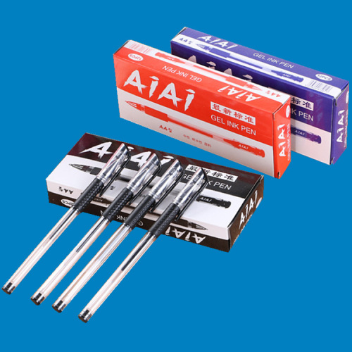 Boxed European standard 0.5mm bullet gel pen business office student stationery water-based exam signature writing pen