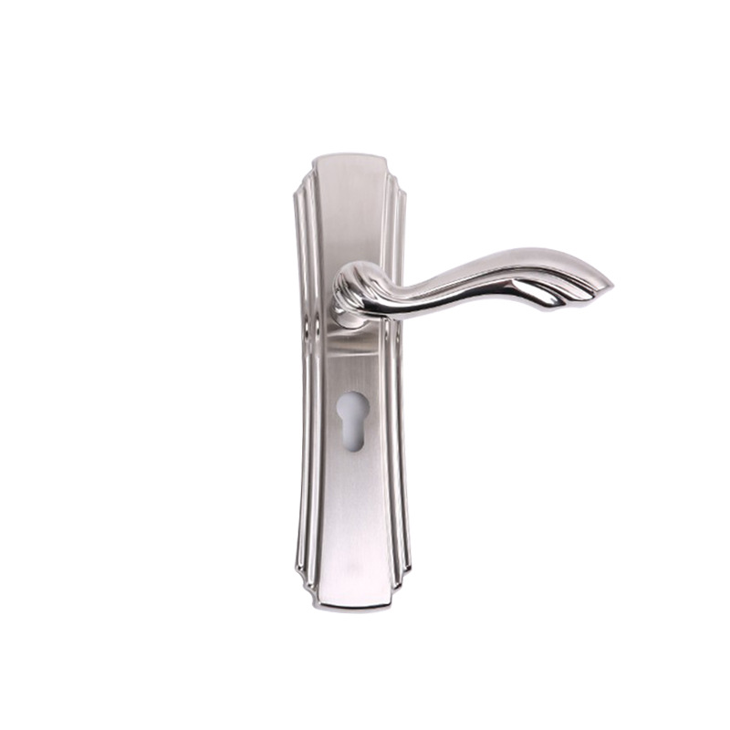 家用简约静音机械门锁酒店卧室通用型配件金属拉丝室内门把手锁具|ms