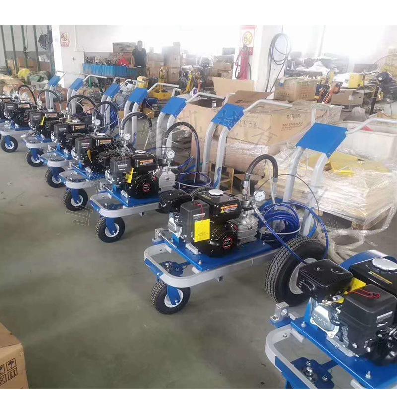 手推式冷喷划线机高压冷喷划线机道路停车位画线机路面冷喷标线机