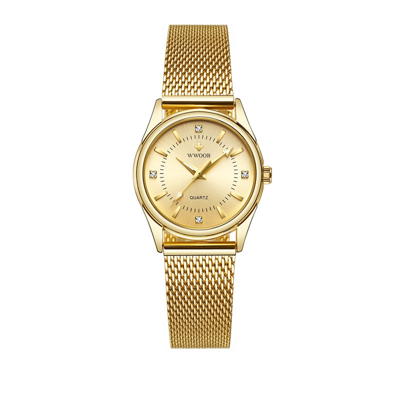 WWOOR celebración amor nuevo reloj de cuarzo casual de las mujeres calendario impermeable rhinestone reloj cabeza casual Bowl reloj 8852