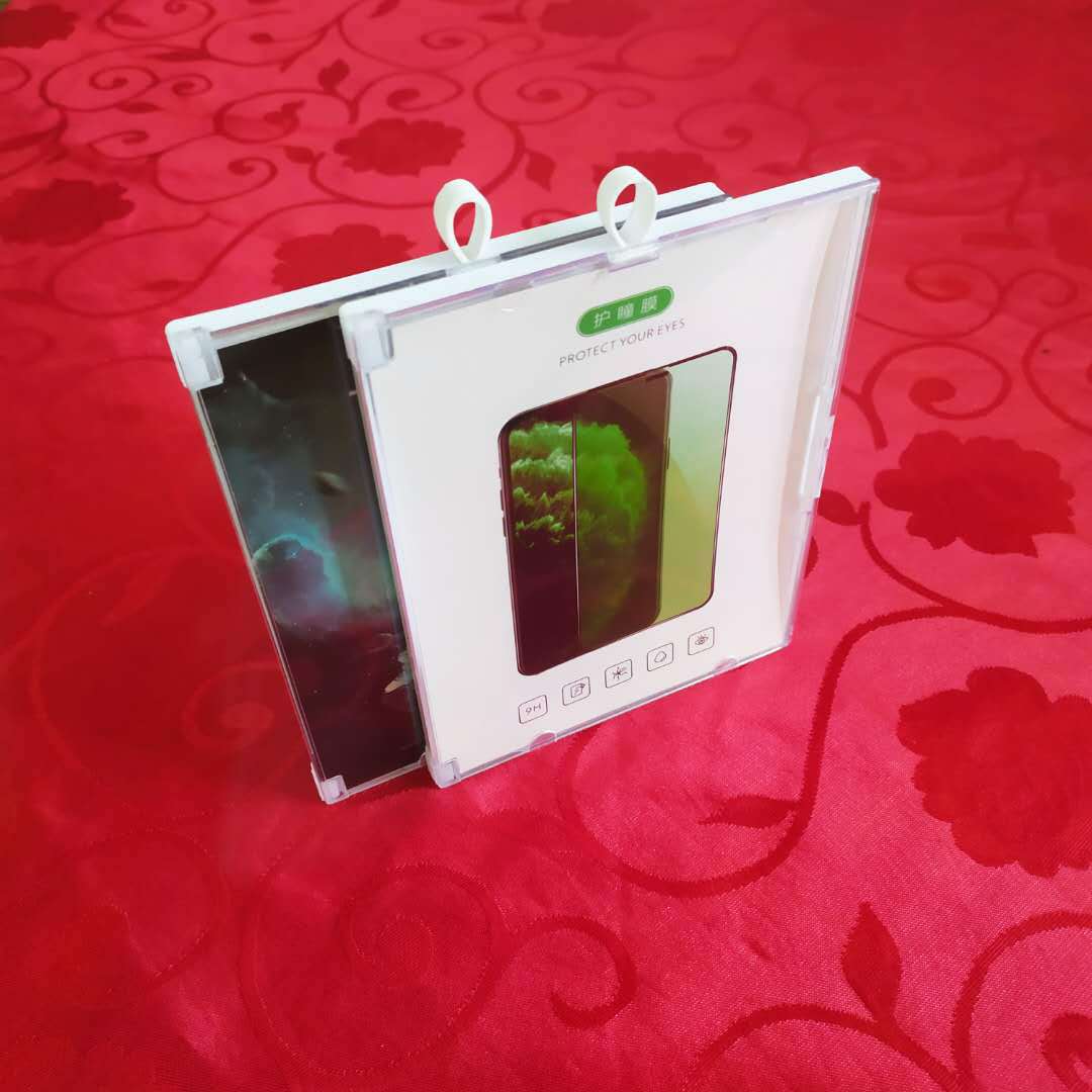 供应华为折叠手机钢化膜透明塑料包装盒/水晶盒